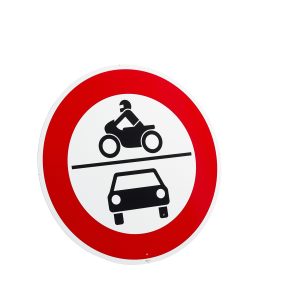 Schild Verbot für Krafträder, Mofas und Kfz, reflektierend Schild Verbot für Krafträder, Mofas und Kfz, reflektierend