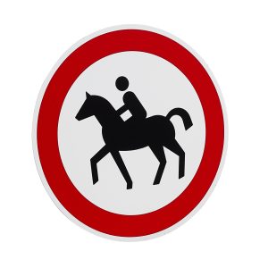 Schild Verbot für Reiter Schild Verbot für Reiter