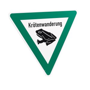 Schild Krötenwanderung Schild Krötenwanderung