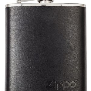Zippo Flachmann Edelstahl mit Lederbezug 175 ml