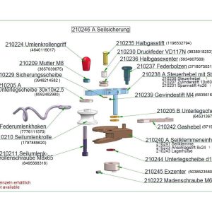Druckfeder VD117N für Spillwinde 1200, 1400 und 1800 Druckfeder VD117N für Spillwinde 1200, 1400 und 1800
