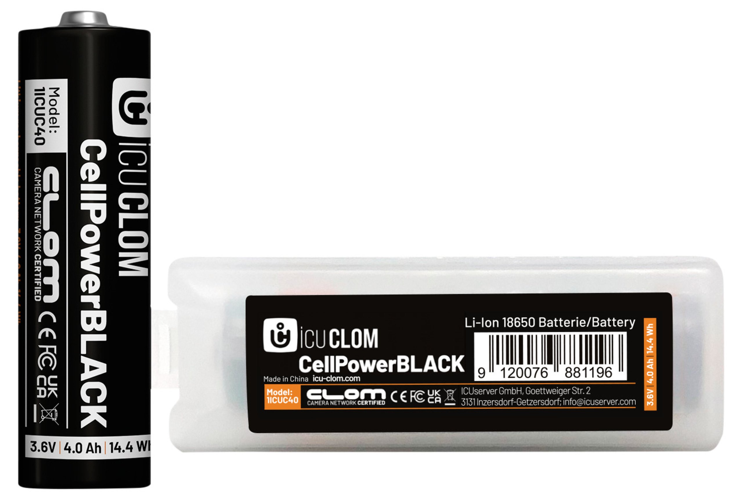 ICU Akku Clom CellPower Black