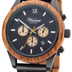 Waidzeit Chronograph Whisky Scotts mit Holzarmband