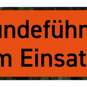 Wilde Hilde Original Magnetschild Hundeführer im Einsatz