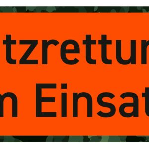 Wilde Hilde Original Magnetschild Kitzrettung im Einsatz