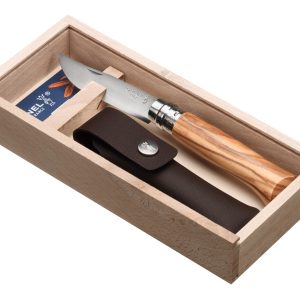 Opinel Messer Nr. 8 Olive im Geschenkset