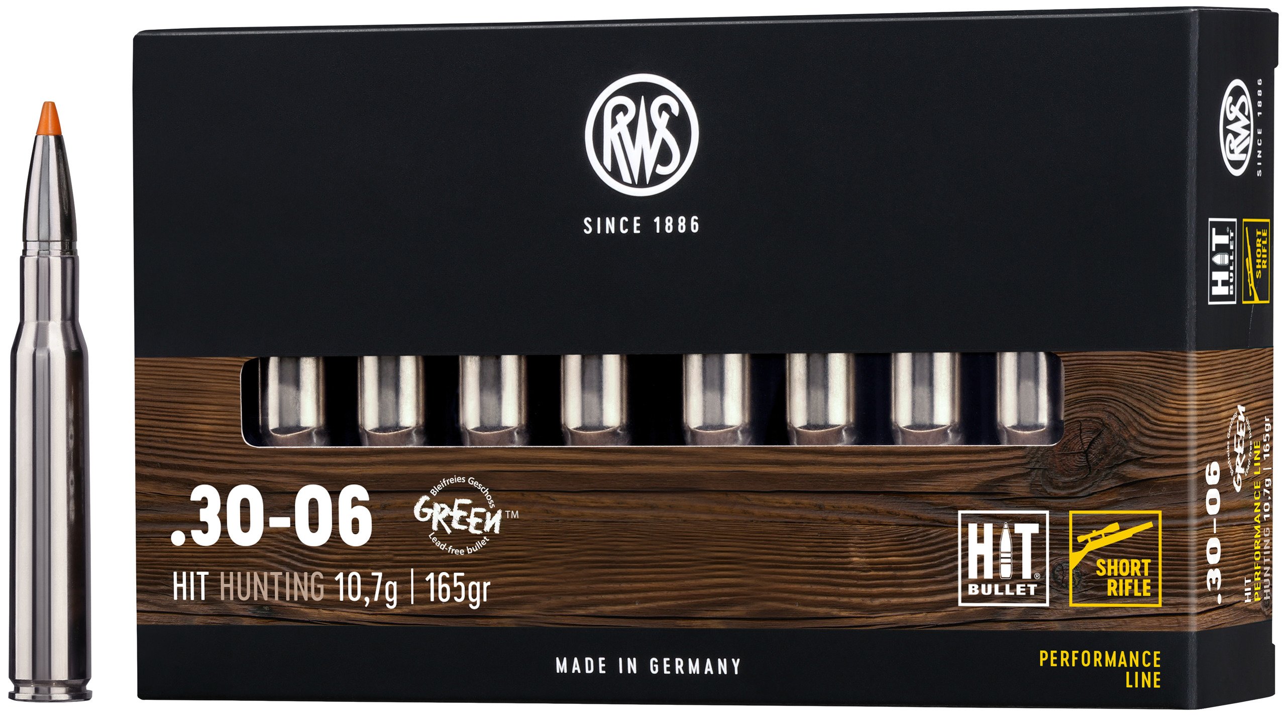RWS Büchsenpatronen Hit Short Rifle .30-06 Spr. 165 grains