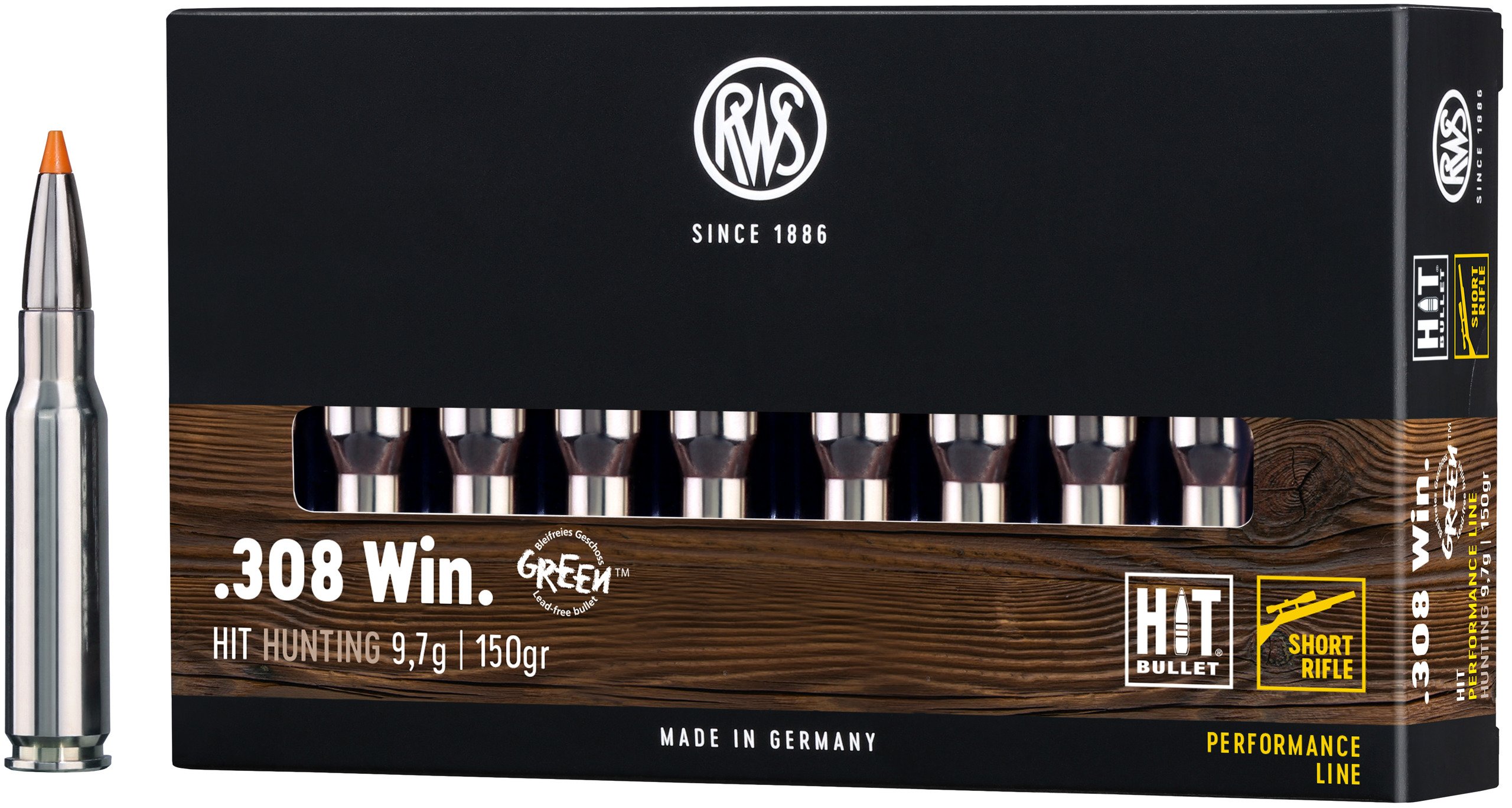 RWS Büchsenpatronen Hit Short Rifle .308 Win. 150 grains