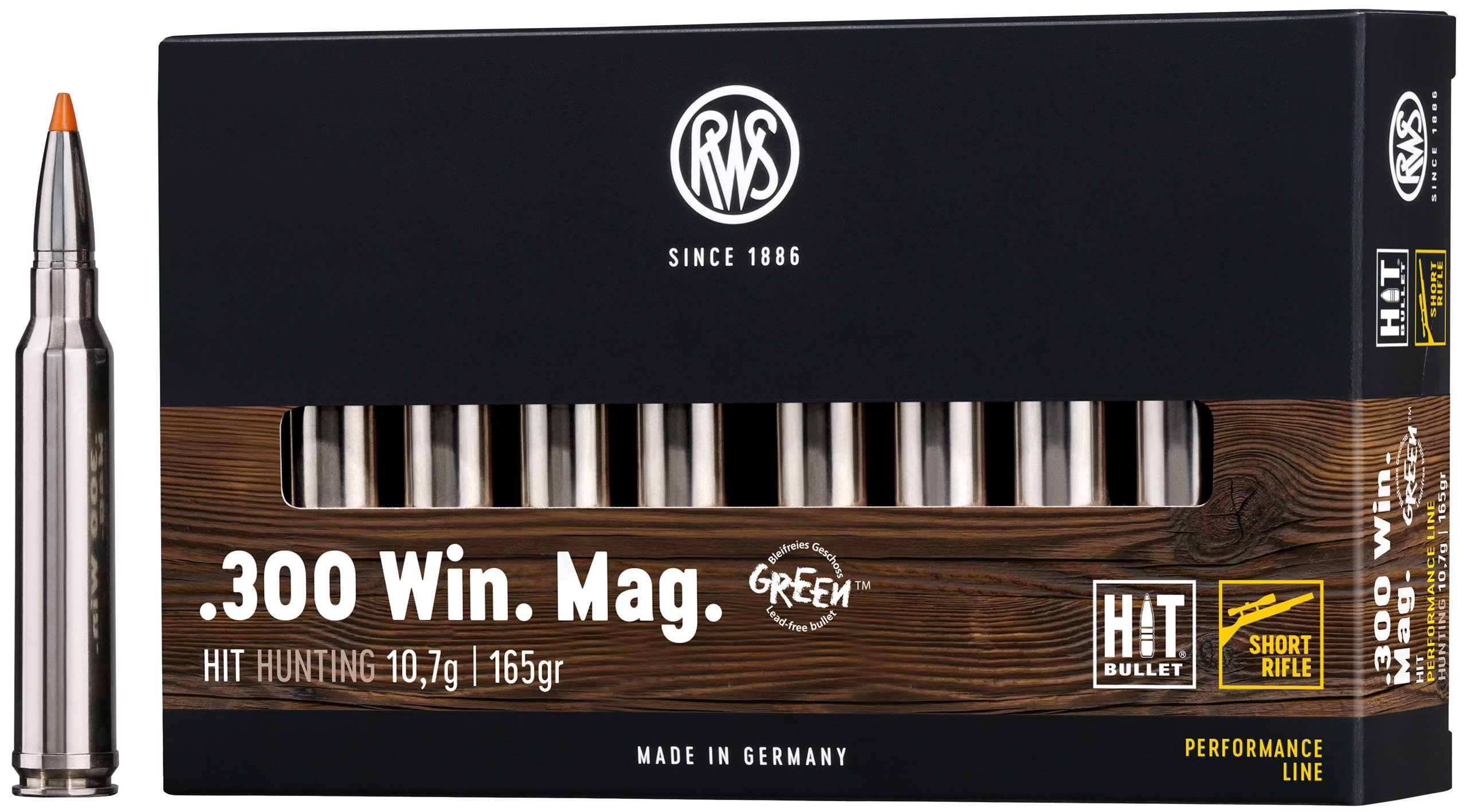 RWS Büchsenpatronen Hit Short Rifle .300 Win. Mag. 165 grains