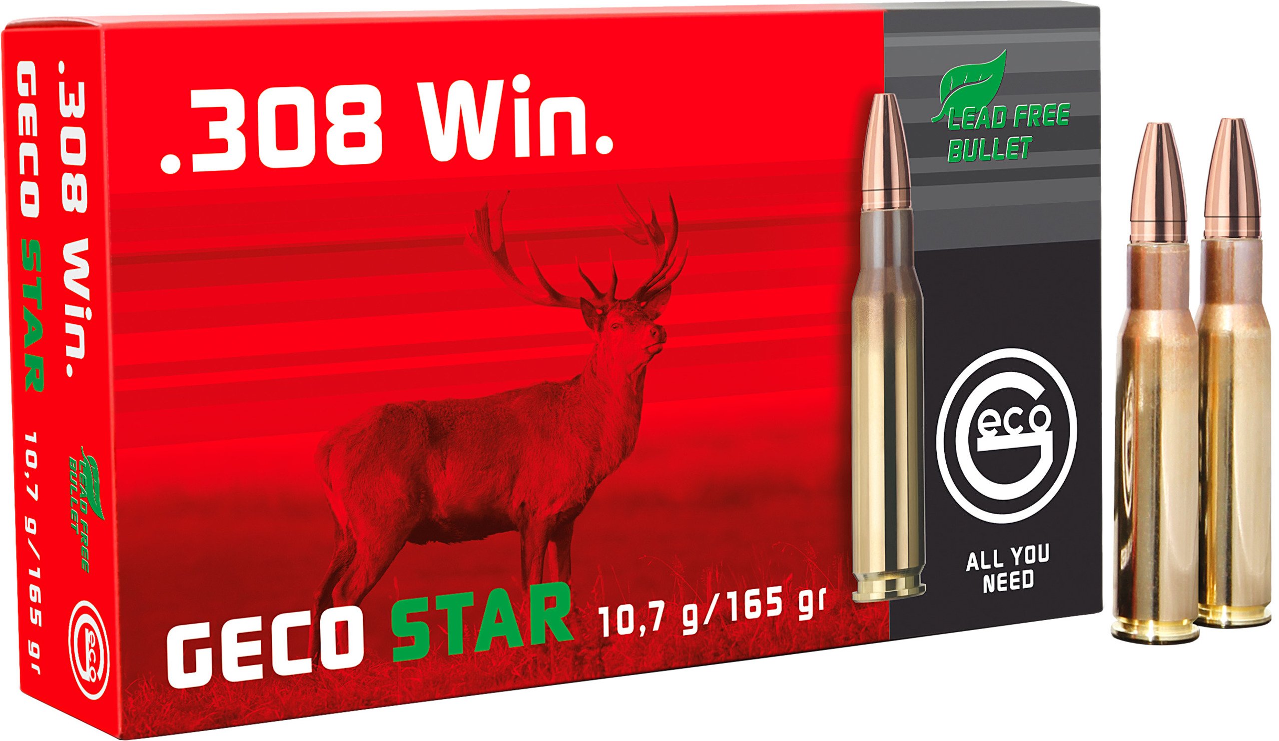 Geco Büchsenpatronen Star .308 Win. 165 grains