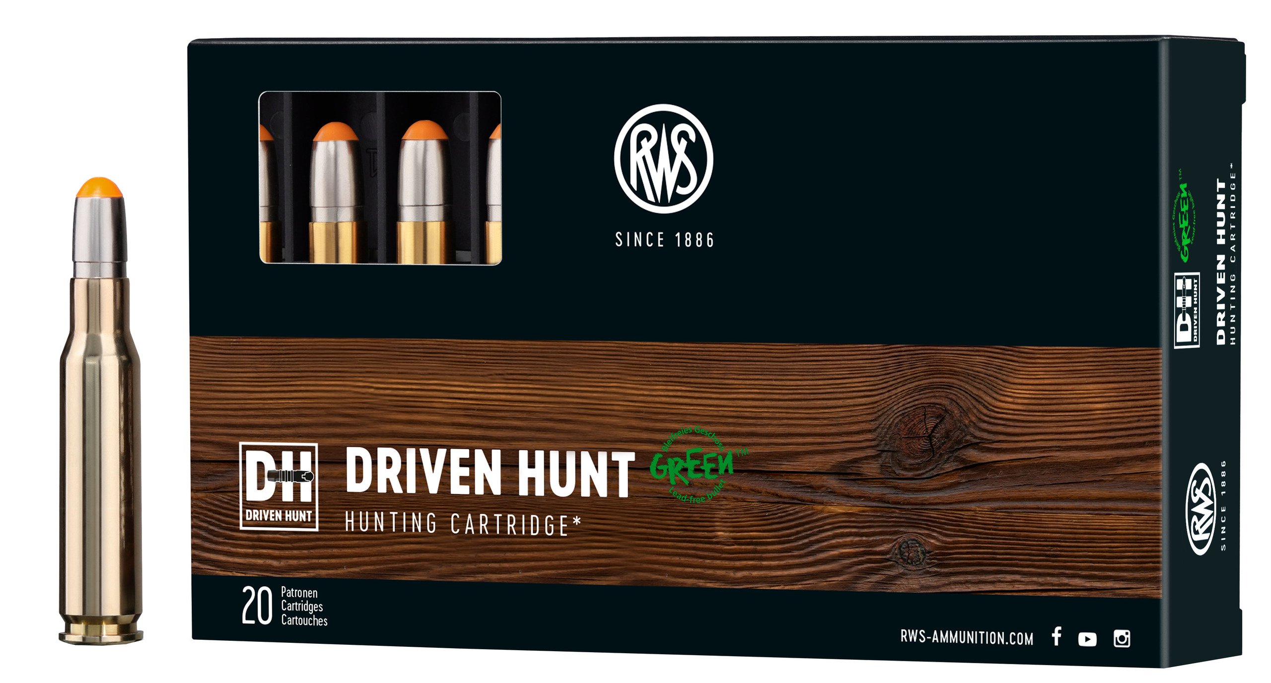 RWS Büchsenpatronen Driven Hunt .308 Win. 165 grains