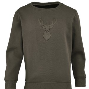 Hubertus Pullover John mit Hirschkopfprägung Hubertus Pullover John mit Hirschkopfprägung
