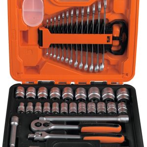 Bahco Steckschlüsselsatz 1/2″ + Ring-/Maulschlüssel, Inhalt 40 Teile