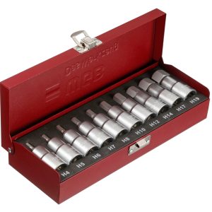 WGB Steckschlüsselsatz 10-tlg. Innen-6-kant 1/2″