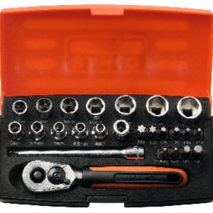 Bahco Steckschlüsselsatz 1/4’’ – 25 Teile