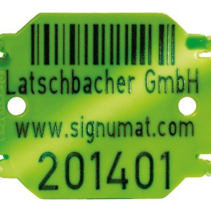 Signumat Kunststoffplättchen Typ 04 Colourline Industrie dreizeilig