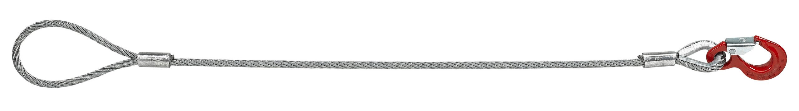 Nordforest Drahtseilstropp mit Sika-Haken und Schlaufe 10 mm