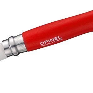 Opinel Messer Nr. 8 rot, Lederriemen