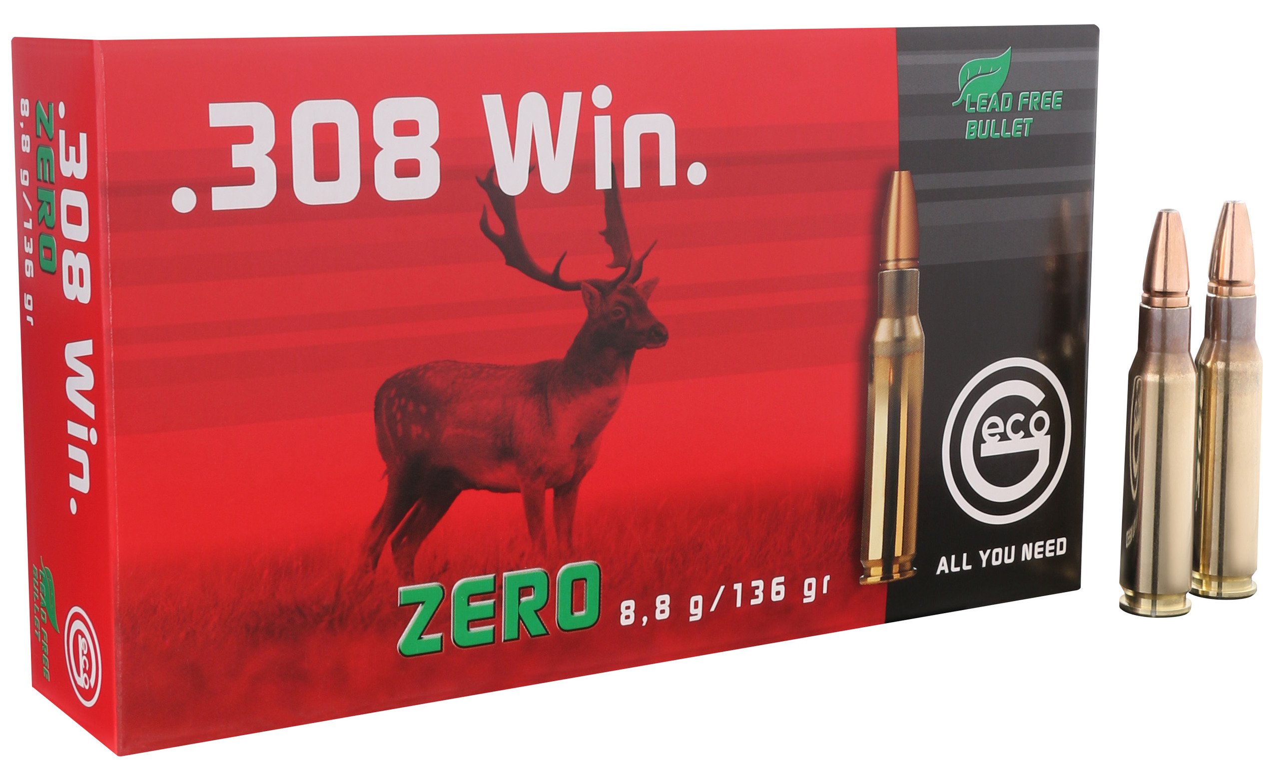 Geco Büchsenpatronen Zero .308 Win. 136 grains