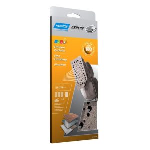 Norton Expert Schleifpapier 115x230mm K180 5er VE Gelocht / Multi-Air