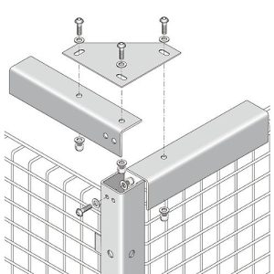Abdeckwinkel, 50 x 50 x 2150 mm, optional zur Stabilisierung, gelb