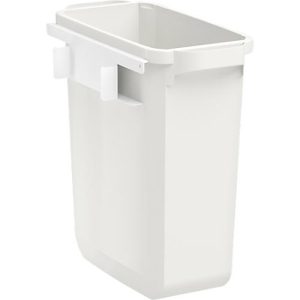 Abfallbehälter für Treston QuatreX, 60 Liter Kapazität, B 280 x T 530 x H 585 mm, Polypropylen, lichtgrau RAL 7035