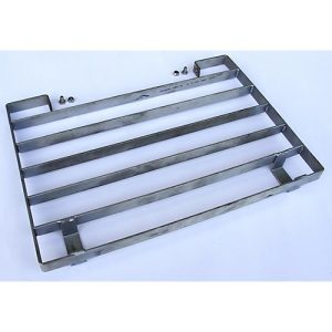 Abstreifrost für Grobschmutz für Stiefelreiniger ECO, Edelstahl, B 400 x T 284 x H 36 mm
