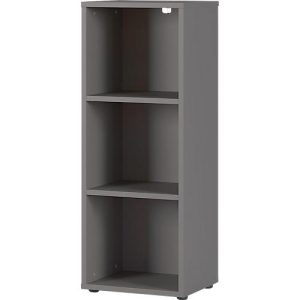 Aktenregal Porto, 2 Einlegeböden, 3 OH, B 450 x T 400 x H 1200 mm, graphit