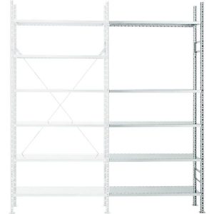 Anbaufeldregal R 3000, 5 Böden, verzinkt, T 300 mm