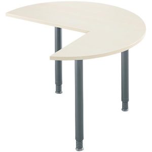 Ansatztisch, 3/4 Kreis, Ø 1400 mm, Ansatz rechts/links, Ahorn/anthrazit