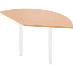 Ansatztisch, B 800 x T 800 mm, Buche-Dekor/weiß