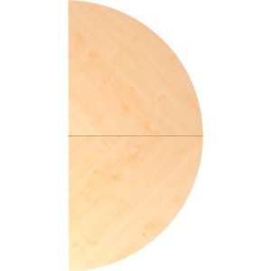 Ansatztisch Breno, für Schreibtische Breno, ⌀ 1600 mm, Ahorn/Silber