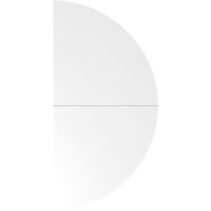 Ansatztisch Breno, für Schreibtische Breno, ⌀ 1600 mm, Weiß/Silber