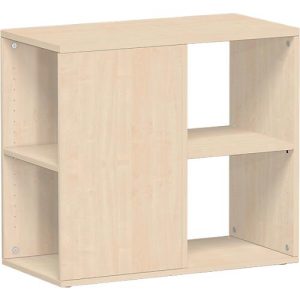 Anstellcontainer PALENQUE, 3-seitig offen, B 400 x T 800 x H 720 mm, Ahorn