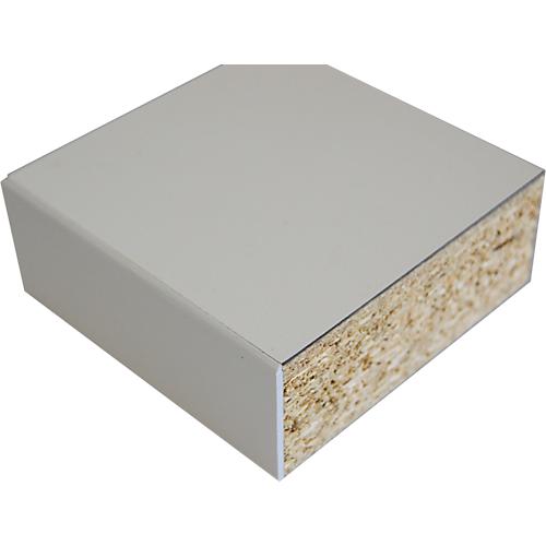Arbeitsplatte Laminat mit S-Aufbau, 40 mm stark, Hartlaminat beschichtet, lichtgrau, B 2000 x T 700 mm
