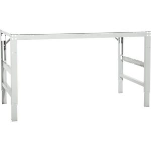 Arbeitstisch Ergo, Elektro-Hydraulik, Platte PVC Dekor, 1000 x 800 mm, lichtgrau