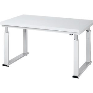 Arbeitstisch Serie adlatus 600, 1000 x 900 x 740-1140 mm, Hartlaminat-Platte