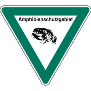 Schild Amphibienschutzgebiet Schild Amphibienschutzgebiet