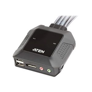 ATEN CS22DP – KVM-/Audio-/USB-Switch – 2 x KVM/Audio/USB – 1 lokaler Benutzer – Desktop