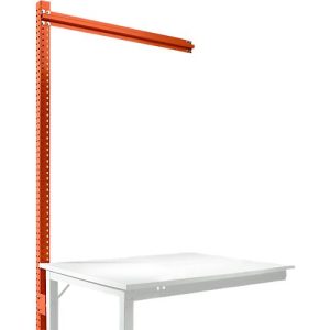 Aufbauportal, Ansatzisch SPEZIAL Arbeitstisch-/Werkbanksystem UNIVERSAL/PROFI, 1250 mm, rotorange