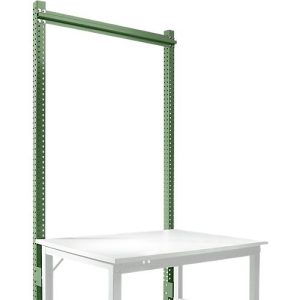 Aufbauportal, Grundtisch STANDARD Arbeitstisch-/Werkbanksystem UNIVERSAL/PROFI, 1250 mm, resedagrün