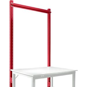 Aufbauportal, Grundtisch STANDARD Arbeitstisch-/Werkbanksystem UNIVERSAL/PROFI, 1250 mm, rubinrot