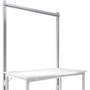 Aufbauportal, Grundtisch STANDARD Arbeitstisch-/Werkbanksystem UNIVERSAL/PROFI, 1500 mm, aulsilber
