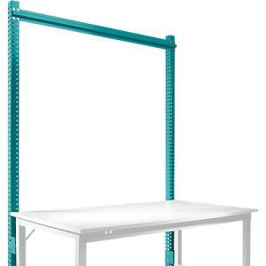 Aufbauportal, Grundtisch STANDARD Arbeitstisch-/Werkbanksystem UNIVERSAL/PROFI, 1500 mm, wasserblau