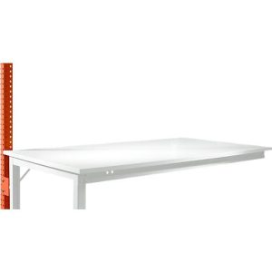 Aufbauportal, niedrig, Ansatztisch STANDARD Arbeitstisch/Werkbank UNIVERSAL/PROFI, rotorange