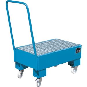 Auffangwanne, Typ AW60-1 SR, fahrbar, blau RAL5012