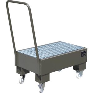 Auffangwanne, Typ AW60-1 SR, fahrbar, grau RAL7005
