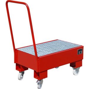 Auffangwanne, Typ AW60-1 SR, fahrbar, rot RAL3000