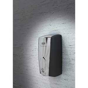 Automatischer Seifen- und Desinfektionsspender Rubbermaid AutoFoam, 1100 ml, berührungsfrei, f. Wand/Ständer, schwarz/cs
