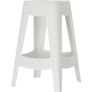Barhocker Paperflow BELLINI, Sitzhöhe 68,5 mm, 4-Fußgestell, Polypropylen, weiß, 2 Stück